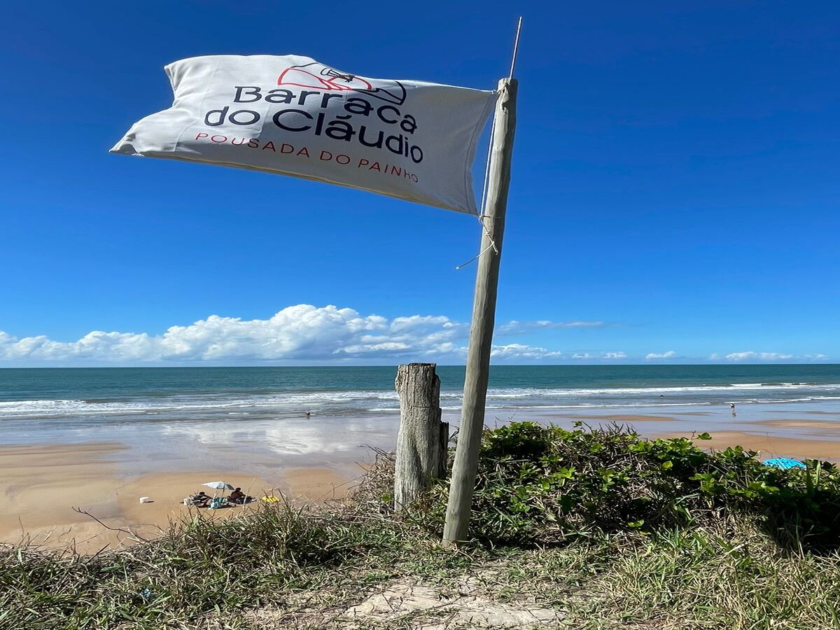 Vista externa da pousada